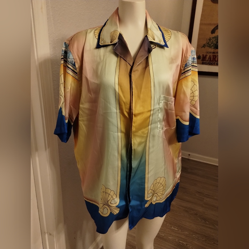 Casablanca Striped Short Sleeve Shirt